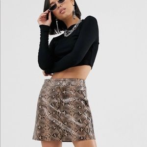 Blank NYC Snake Print Mini Skirt